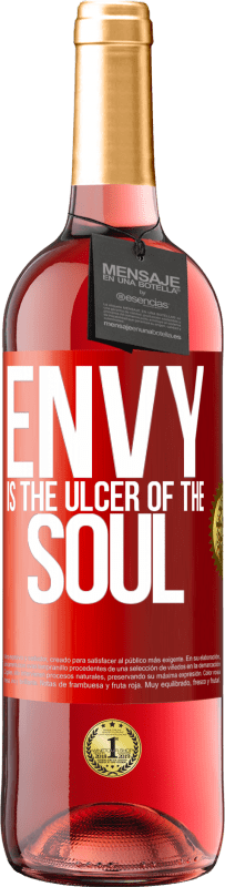 29,95 € Free Shipping | Rosé Wine ROSÉ Edition Envy is the ulcer of the soul Red Label. Customizable label Young wine Harvest 2023 Tempranillo