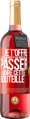 29,95 € Envoi gratuit | Vin rosé Édition ROSÉ Je t'offre les bon moments que nous allons passer à boire cette bouteille Étiquette Rouge. Étiquette personnalisable Vin jeune Récolte 2024 Tempranillo