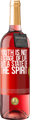 29,95 € Free Shipping | Rosé Wine ROSÉ Edition Youth is not a stage of life, but a state of the spirit Red Label. Customizable label Young wine Harvest 2023 Tempranillo