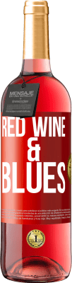 29,95 € 送料無料 | ロゼワイン ROSÉエディション Red wine & Blues 赤いタグ. カスタマイズ可能なラベル 若いワイン 収穫 2024 Tempranillo