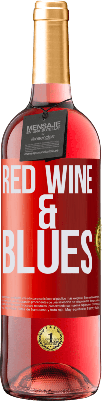 29,95 € Envío gratis | Vino Rosado Edición ROSÉ Red wine & Blues Etiqueta Roja. Etiqueta personalizable Vino joven Cosecha 2023 Tempranillo