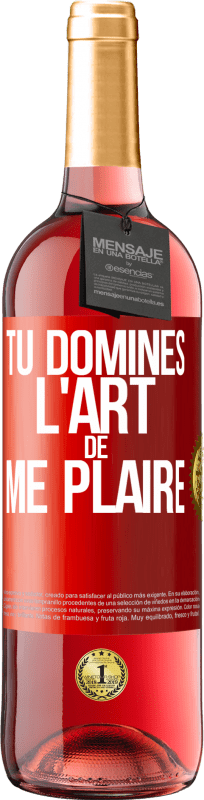 29,95 € Envoi gratuit | Vin rosé Édition ROSÉ Tu domines l'art de me plaire Étiquette Rouge. Étiquette personnalisable Vin jeune Récolte 2024 Tempranillo