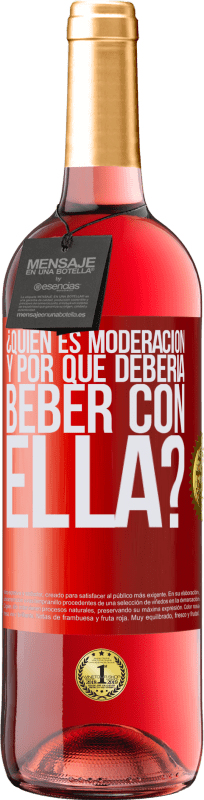 29,95 € Envío gratis | Vino Rosado Edición ROSÉ ¿Quién es moderación y por qué debería beber con ella? Etiqueta Roja. Etiqueta personalizable Vino joven Cosecha 2024 Tempranillo