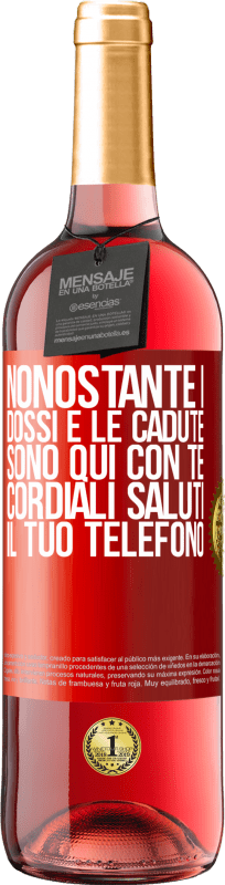 29,95 € Spedizione Gratuita | Vino rosato Edizione ROSÉ Nonostante i dossi e le cadute, sono qui con te. Cordiali saluti, il tuo telefono Etichetta Rossa. Etichetta personalizzabile Vino giovane Raccogliere 2024 Tempranillo