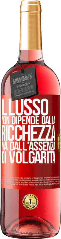 29,95 € Spedizione Gratuita | Vino rosato Edizione ROSÉ Il lusso non dipende dalla ricchezza, ma dall'assenza di volgarità Etichetta Rossa. Etichetta personalizzabile Vino giovane Raccogliere 2024 Tempranillo