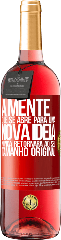 29,95 € Envio grátis | Vinho rosé Edição ROSÉ A mente que se abre para uma nova idéia nunca retornará ao seu tamanho original Etiqueta Vermelha. Etiqueta personalizável Vinho jovem Colheita 2024 Tempranillo