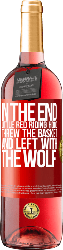 29,95 € Free Shipping | Rosé Wine ROSÉ Edition In the end, Little Red Riding Hood threw the basket and left with the wolf Red Label. Customizable label Young wine Harvest 2023 Tempranillo