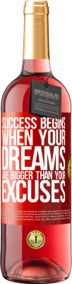 29,95 € Free Shipping | Rosé Wine ROSÉ Edition Success begins when your dreams are bigger than your excuses Red Label. Customizable label Young wine Harvest 2025 Tempranillo
