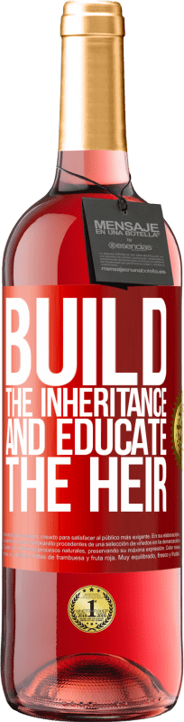 29,95 € Free Shipping | Rosé Wine ROSÉ Edition Build the inheritance and educate the heir Red Label. Customizable label Young wine Harvest 2023 Tempranillo