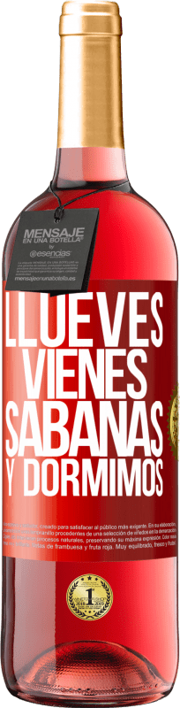 29,95 € 免费送货 | 桃红葡萄酒 ROSÉ版 Llueves, vienes, sábanas y dormimos 红色标签. 可自定义的标签 青年酒 收成 2023 Tempranillo