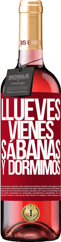 29,95 € Envoi gratuit | Vin rosé Édition ROSÉ Llueves, vienes, sábanas y dormimos Étiquette Rouge. Étiquette personnalisable Vin jeune Récolte 2024 Tempranillo