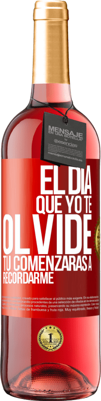 29,95 € Envío gratis | Vino Rosado Edición ROSÉ El día que yo te olvide, tú comenzarás a recordarme Etiqueta Roja. Etiqueta personalizable Vino joven Cosecha 2024 Tempranillo