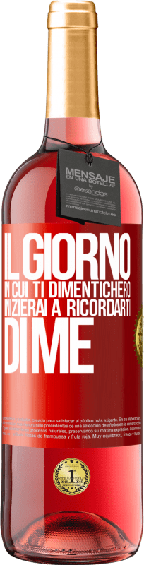 29,95 € Spedizione Gratuita | Vino rosato Edizione ROSÉ Il giorno in cui ti dimenticherò, inizierai a ricordarti di me Etichetta Rossa. Etichetta personalizzabile Vino giovane Raccogliere 2024 Tempranillo