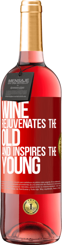 29,95 € Free Shipping | Rosé Wine ROSÉ Edition Wine rejuvenates the old and inspires the young Red Label. Customizable label Young wine Harvest 2024 Tempranillo