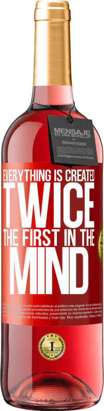 29,95 € Free Shipping | Rosé Wine ROSÉ Edition Everything is created twice. The first in the mind Red Label. Customizable label Young wine Harvest 2023 Tempranillo