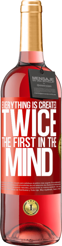 29,95 € Free Shipping | Rosé Wine ROSÉ Edition Everything is created twice. The first in the mind Red Label. Customizable label Young wine Harvest 2024 Tempranillo