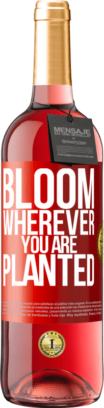 29,95 € 送料無料 | ロゼワイン ROSÉエディション どこに植えても咲く 赤いタグ. カスタマイズ可能なラベル 若いワイン 収穫 2025 Tempranillo