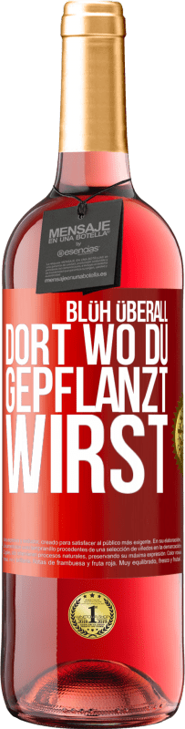 29,95 € Kostenloser Versand | Roséwein ROSÉ Ausgabe Blüh überall dort, wo du gepflanzt wirst Rote Markierung. Anpassbares Etikett Junger Wein Ernte 2023 Tempranillo