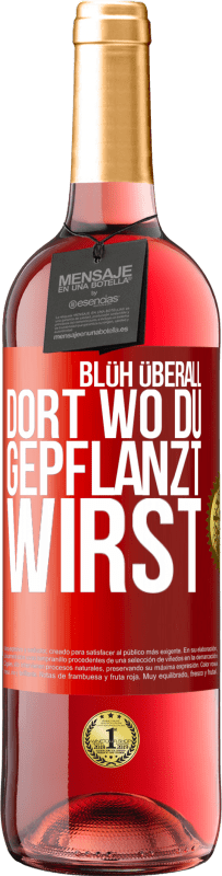 29,95 € Kostenloser Versand | Roséwein ROSÉ Ausgabe Blüh überall dort, wo du gepflanzt wirst Rote Markierung. Anpassbares Etikett Junger Wein Ernte 2024 Tempranillo