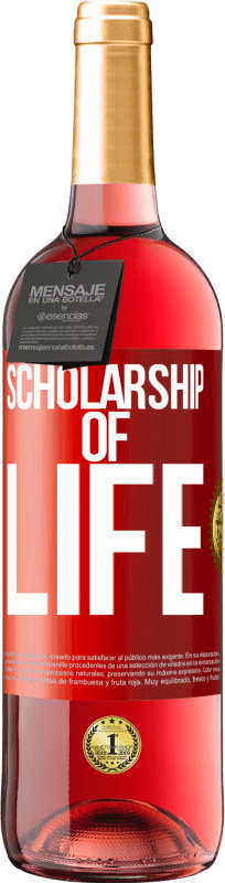 29,95 € Free Shipping | Rosé Wine ROSÉ Edition Scholarship of life Red Label. Customizable label Young wine Harvest 2023 Tempranillo