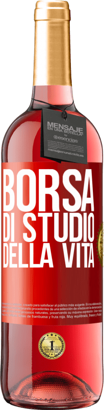 29,95 € Spedizione Gratuita | Vino rosato Edizione ROSÉ Borsa di studio della vita Etichetta Rossa. Etichetta personalizzabile Vino giovane Raccogliere 2024 Tempranillo