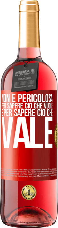 29,95 € Spedizione Gratuita | Vino rosato Edizione ROSÉ Non è pericolosa per sapere ciò che vuole, è per sapere ciò che vale Etichetta Rossa. Etichetta personalizzabile Vino giovane Raccogliere 2024 Tempranillo