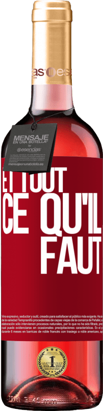 29,95 € Envoi gratuit | Vin rosé Édition ROSÉ Et tout ce qu'il faut Étiquette Rouge. Étiquette personnalisable Vin jeune Récolte 2024 Tempranillo