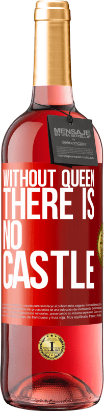 29,95 € 免费送货 | 桃红葡萄酒 ROSÉ版 没有女王，就没有城堡 红色标签. 可自定义的标签 青年酒 收成 2023 Tempranillo
