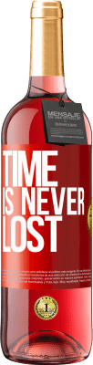 29,95 € 免费送货 | 桃红葡萄酒 ROSÉ版 时间永远不会浪费 红色标签. 可自定义的标签 青年酒 收成 2023 Tempranillo