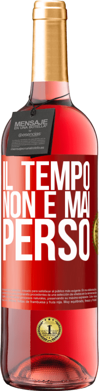 29,95 € Spedizione Gratuita | Vino rosato Edizione ROSÉ Il tempo non è mai perso Etichetta Rossa. Etichetta personalizzabile Vino giovane Raccogliere 2024 Tempranillo