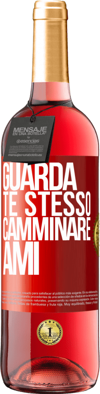 29,95 € Spedizione Gratuita | Vino rosato Edizione ROSÉ Guarda te stesso camminare. Ami Etichetta Rossa. Etichetta personalizzabile Vino giovane Raccogliere 2024 Tempranillo