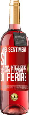 29,95 € Spedizione Gratuita | Vino rosato Edizione ROSÉ I miei sentimenti, sì. È la mia intelligenza che non ti permetto di ferire Etichetta Rossa. Etichetta personalizzabile Vino giovane Raccogliere 2023 Tempranillo