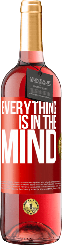29,95 € 免费送货 | 桃红葡萄酒 ROSÉ版 一切都在脑海中 红色标签. 可自定义的标签 青年酒 收成 2023 Tempranillo