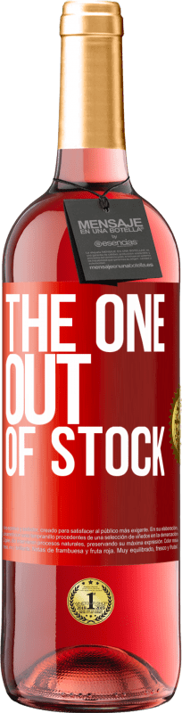 29,95 € Spedizione Gratuita | Vino rosato Edizione ROSÉ The one out of stock Etichetta Rossa. Etichetta personalizzabile Vino giovane Raccogliere 2025 Tempranillo