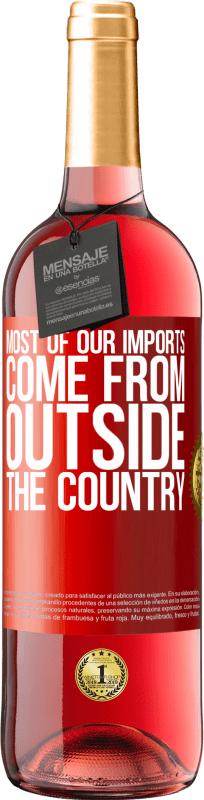 29,95 € 送料無料 | ロゼワイン ROSÉエディション 輸入品のほとんどは国外からのものです 赤いタグ. カスタマイズ可能なラベル 若いワイン 収穫 2023 Tempranillo