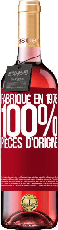 29,95 € Envoi gratuit | Vin rosé Édition ROSÉ Fabriqué en 1978. 100% pièces d'origine Étiquette Rouge. Étiquette personnalisable Vin jeune Récolte 2023 Tempranillo