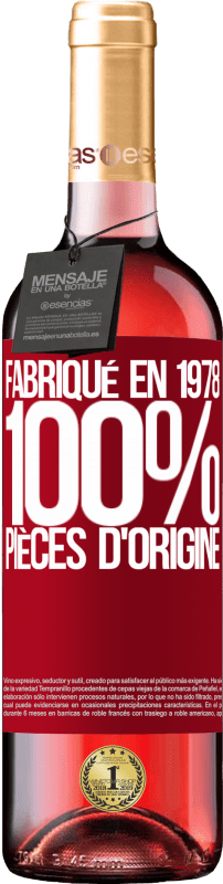 29,95 € Envoi gratuit | Vin rosé Édition ROSÉ Fabriqué en 1978. 100% pièces d'origine Étiquette Rouge. Étiquette personnalisable Vin jeune Récolte 2024 Tempranillo