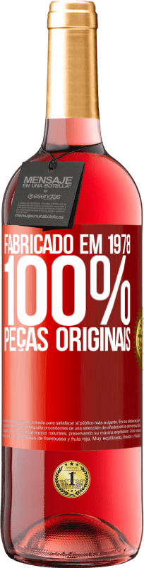 29,95 € Envio grátis | Vinho rosé Edição ROSÉ Fabricado em 1978. 100% peças originais Etiqueta Vermelha. Etiqueta personalizável Vinho jovem Colheita 2024 Tempranillo