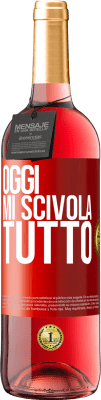 29,95 € Spedizione Gratuita | Vino rosato Edizione ROSÉ Oggi mi scivola tutto Etichetta Rossa. Etichetta personalizzabile Vino giovane Raccogliere 2024 Tempranillo