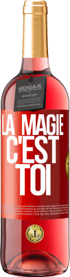 29,95 € Envoi gratuit | Vin rosé Édition ROSÉ La magie c'est toi Étiquette Rouge. Étiquette personnalisable Vin jeune Récolte 2025 Tempranillo