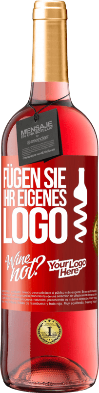 29,95 € Kostenloser Versand | Roséwein ROSÉ Ausgabe Füge dein eigenes Logo hinzu Rote Markierung. Anpassbares Etikett Junger Wein Ernte 2024 Tempranillo