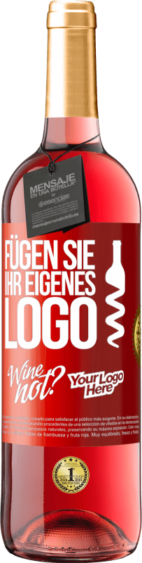 29,95 € Kostenloser Versand | Roséwein ROSÉ Ausgabe Füge dein eigenes Logo hinzu Rote Markierung. Anpassbares Etikett Junger Wein Ernte 2025 Tempranillo