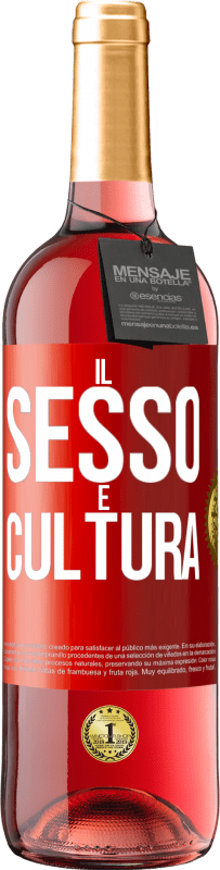 29,95 € Spedizione Gratuita | Vino rosato Edizione ROSÉ Il sesso è cultura Etichetta Rossa. Etichetta personalizzabile Vino giovane Raccogliere 2024 Tempranillo