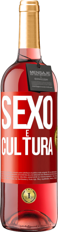 29,95 € Envio grátis | Vinho rosé Edição ROSÉ Sexo é cultura Etiqueta Vermelha. Etiqueta personalizável Vinho jovem Colheita 2024 Tempranillo