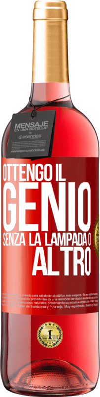 29,95 € Spedizione Gratuita | Vino rosato Edizione ROSÉ Ottengo il genio senza la lampada o altro Etichetta Rossa. Etichetta personalizzabile Vino giovane Raccogliere 2023 Tempranillo