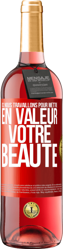 29,95 € Envoi gratuit | Vin rosé Édition ROSÉ Ici, nous travaillons pour mettre en valeur votre beauté Étiquette Rouge. Étiquette personnalisable Vin jeune Récolte 2024 Tempranillo