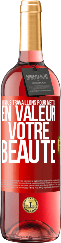 29,95 € Envoi gratuit | Vin rosé Édition ROSÉ Ici, nous travaillons pour mettre en valeur votre beauté Étiquette Rouge. Étiquette personnalisable Vin jeune Récolte 2025 Tempranillo