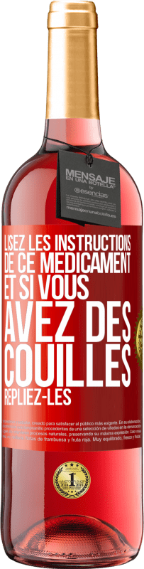 29,95 € Envoi gratuit | Vin rosé Édition ROSÉ Lisez les instructions de ce médicament et si vous avez des couilles, repliez-les Étiquette Rouge. Étiquette personnalisable Vin jeune Récolte 2023 Tempranillo