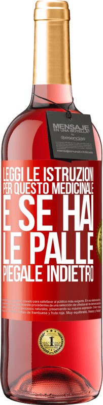 29,95 € Spedizione Gratuita | Vino rosato Edizione ROSÉ Leggi le istruzioni per questo medicinale e se hai le palle, piegale indietro Etichetta Rossa. Etichetta personalizzabile Vino giovane Raccogliere 2023 Tempranillo