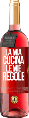 29,95 € Spedizione Gratuita | Vino rosato Edizione ROSÉ La mia cucina, le mie regole Etichetta Rossa. Etichetta personalizzabile Vino giovane Raccogliere 2023 Tempranillo